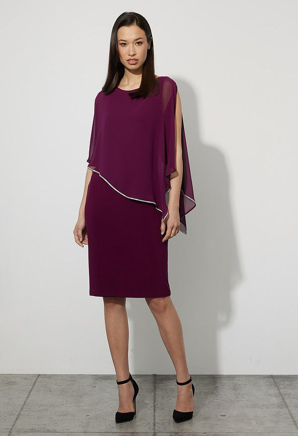 Joseph Ribkoff Chiffon Overlay Dress | Pamela Scott