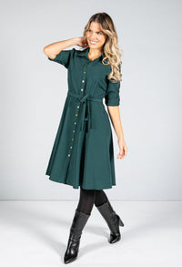 Button Down Collar Dress