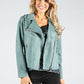 Faux Suede Biker Style Jacket