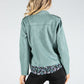 Faux Suede Biker Style Jacket