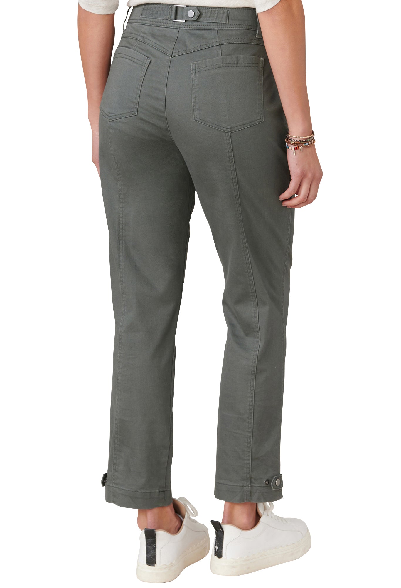 "Ab"solution High Rise Tapered Utility Pant with Snap Hem