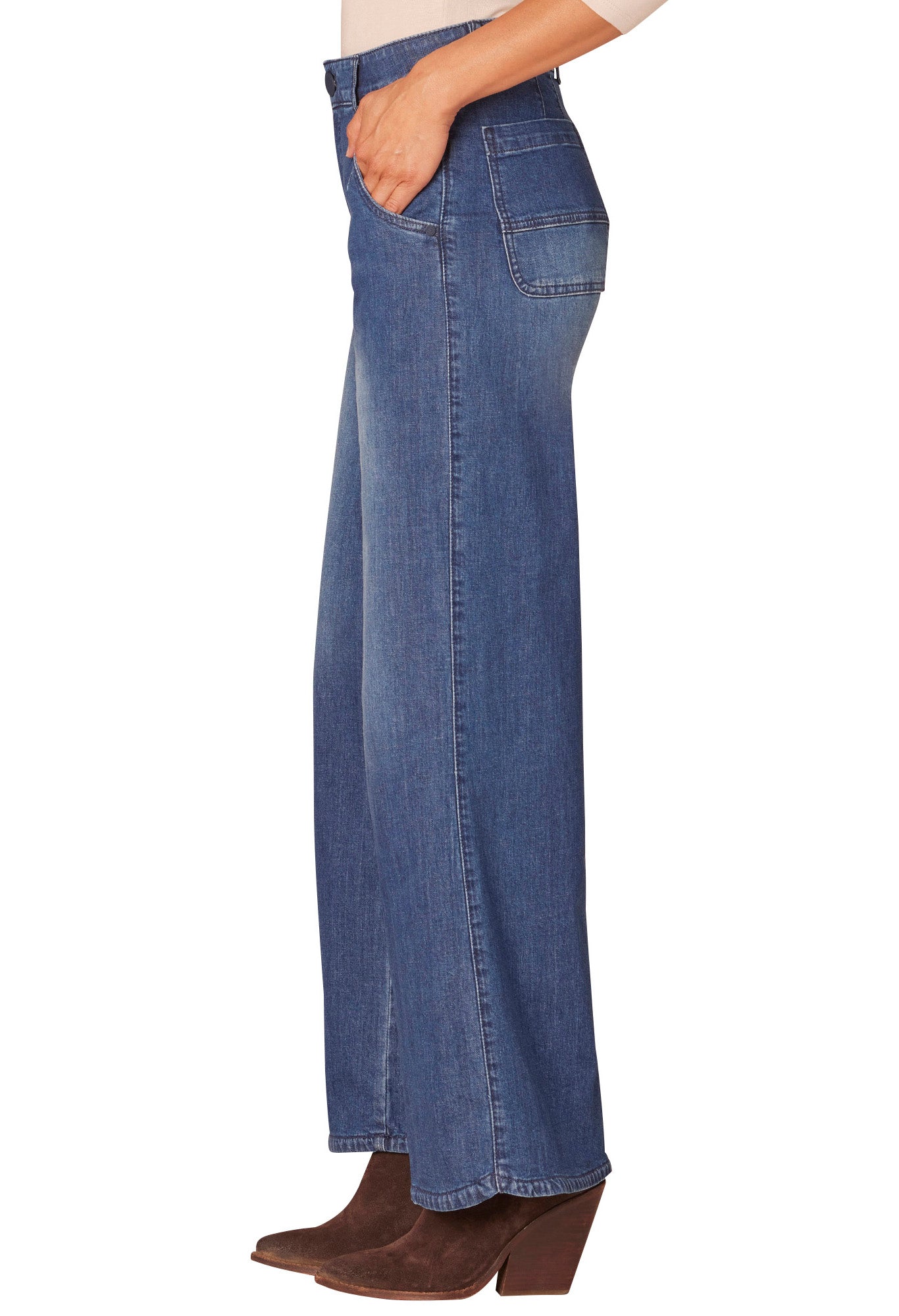 "Ab"solution Skyrise Tulip Hem Wide Leg Jeans