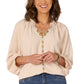 Aztec Detail V Neck Blouse