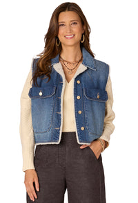 Sherpa Lined Vest with Oversized Pockets