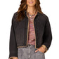 Sherpa Lined Cropped Hem Denim Jacket