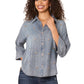 Three Quarter Raglan Sleeve Beaded Shirt