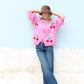 Cherry Tie Knit Jumper