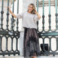 Animal Print Tulle Skirt