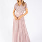 Maya Embellished Maxi Dress With Sash Belt