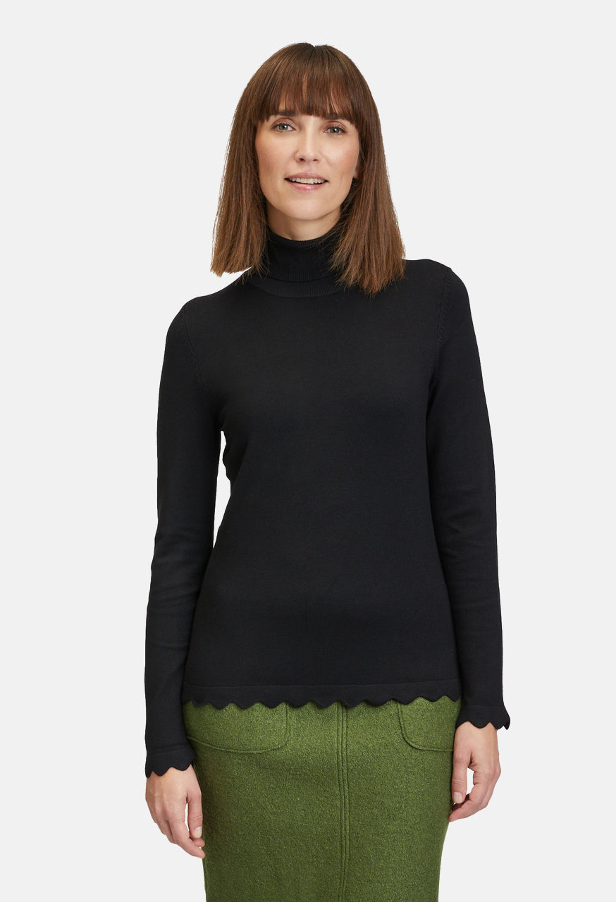 Fine Knit High Neck Top