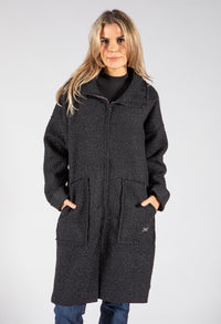 Soft Boucle Zip Up Coatigan