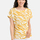 Animal Print Linen Top