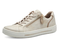 Soft Gold Side Zip Trainers