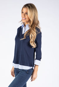 2 in 1 Stripe Pullover