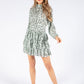 Leo Print Tiered Dress