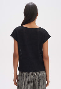 Soholu Crochet Short Sleeve Top