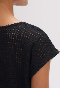 Soholu Crochet Short Sleeve Top