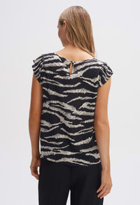 Fannie Safari Print Blouse