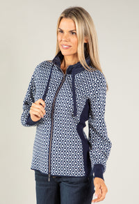 Patterned Zip Up Jacket