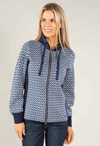 Patterned Zip Up Jacket