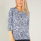 Floral 3/4 Length Sleeve Top