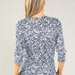 Floral 3/4 Length Sleeve Top