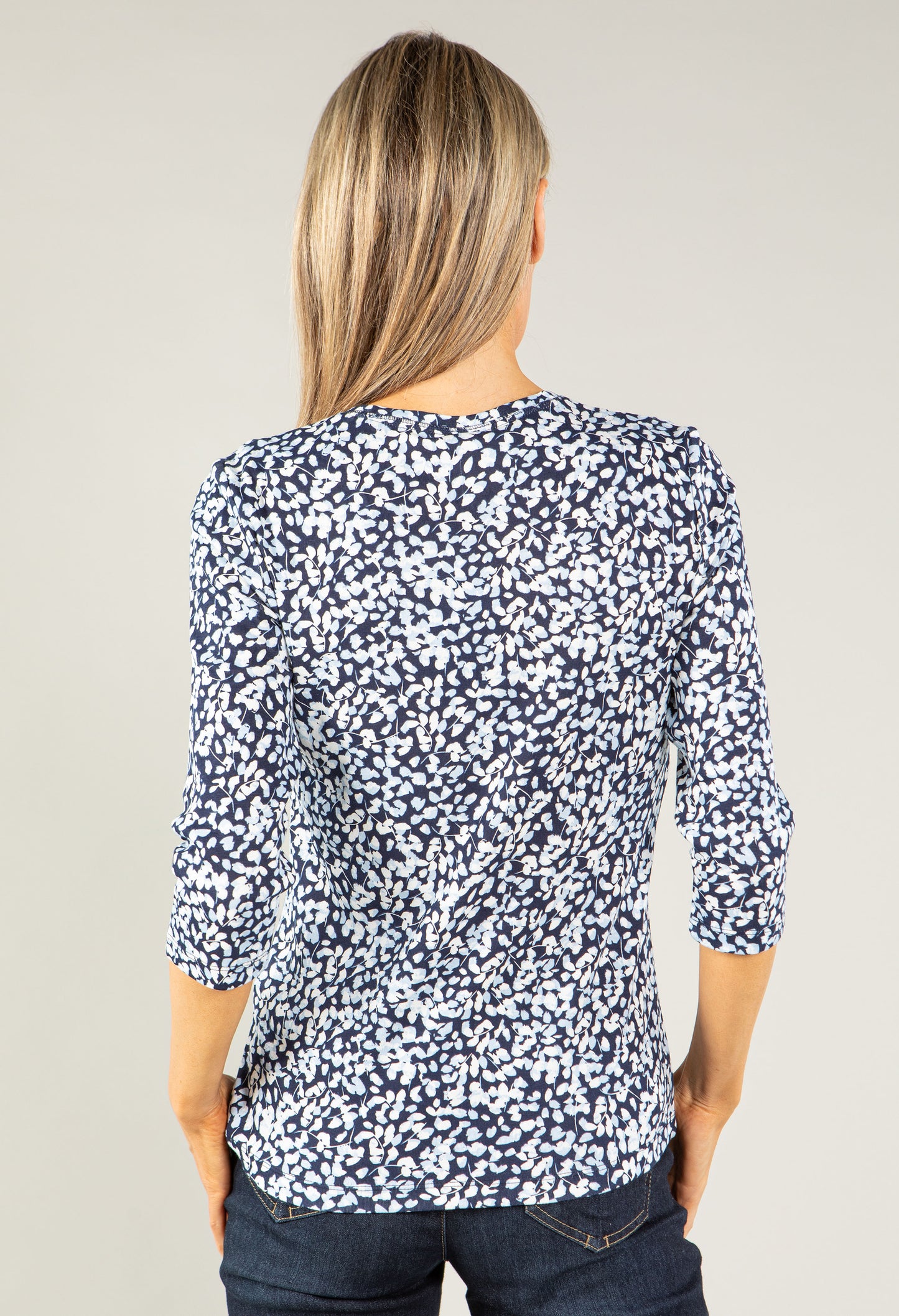 Floral 3/4 Length Sleeve Top