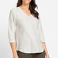 Textured V Neck Top