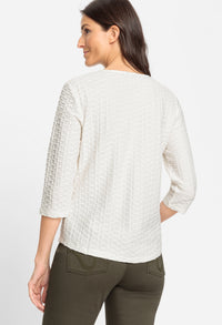 Textured V Neck Top