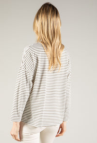 Striped Graphic Pullover