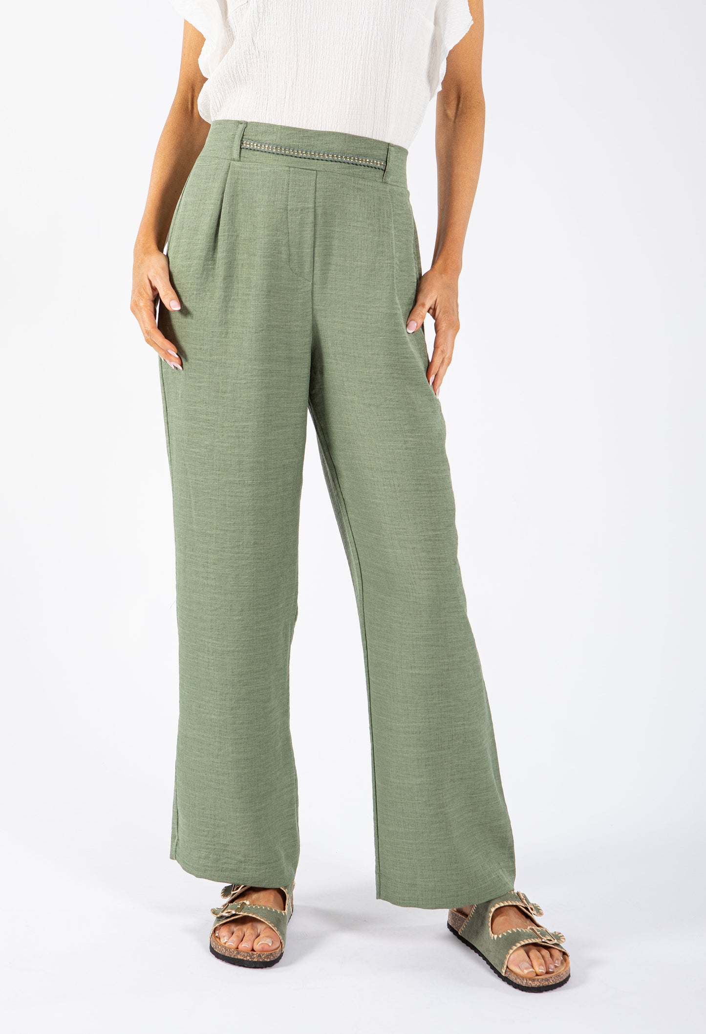 Linen Look Trousers