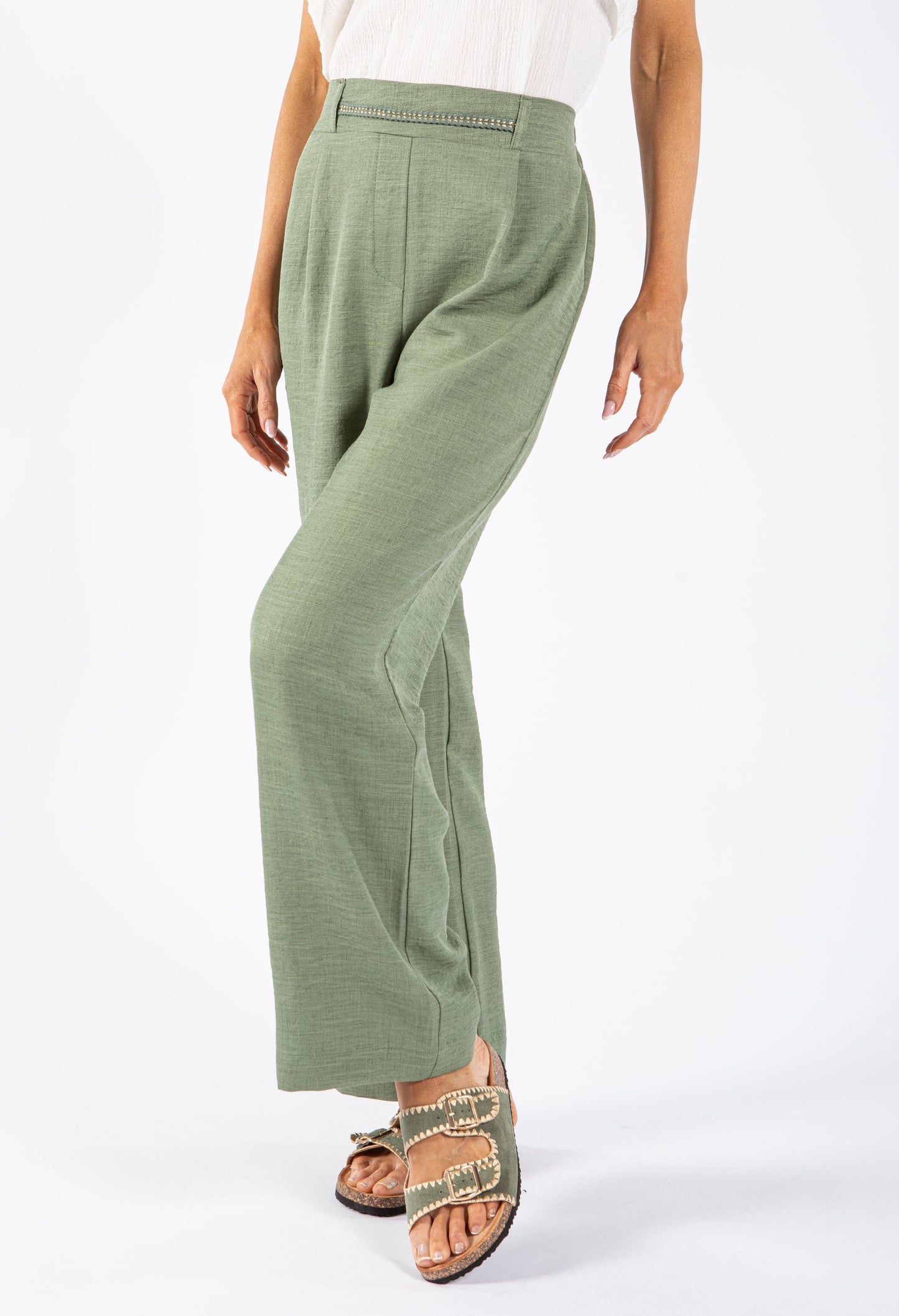 Linen Look Trousers