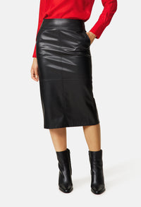 Faux Leather Pencil Skirt