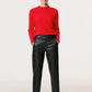 7/8-Length Faux Leather Trousers