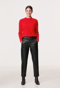 7/8-Length Faux Leather Trousers