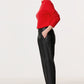 7/8-Length Faux Leather Trousers