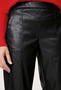 7/8-Length Faux Leather Trousers