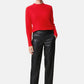 7/8-Length Faux Leather Trousers