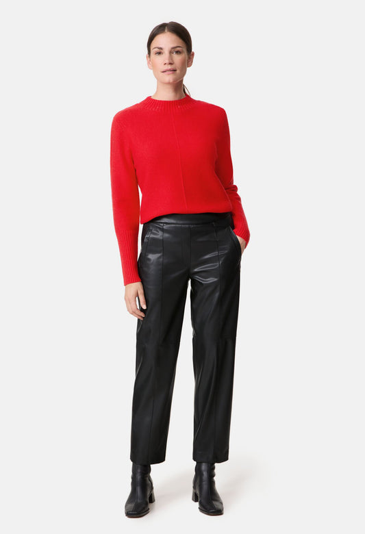 7/8-Length Faux Leather Trousers