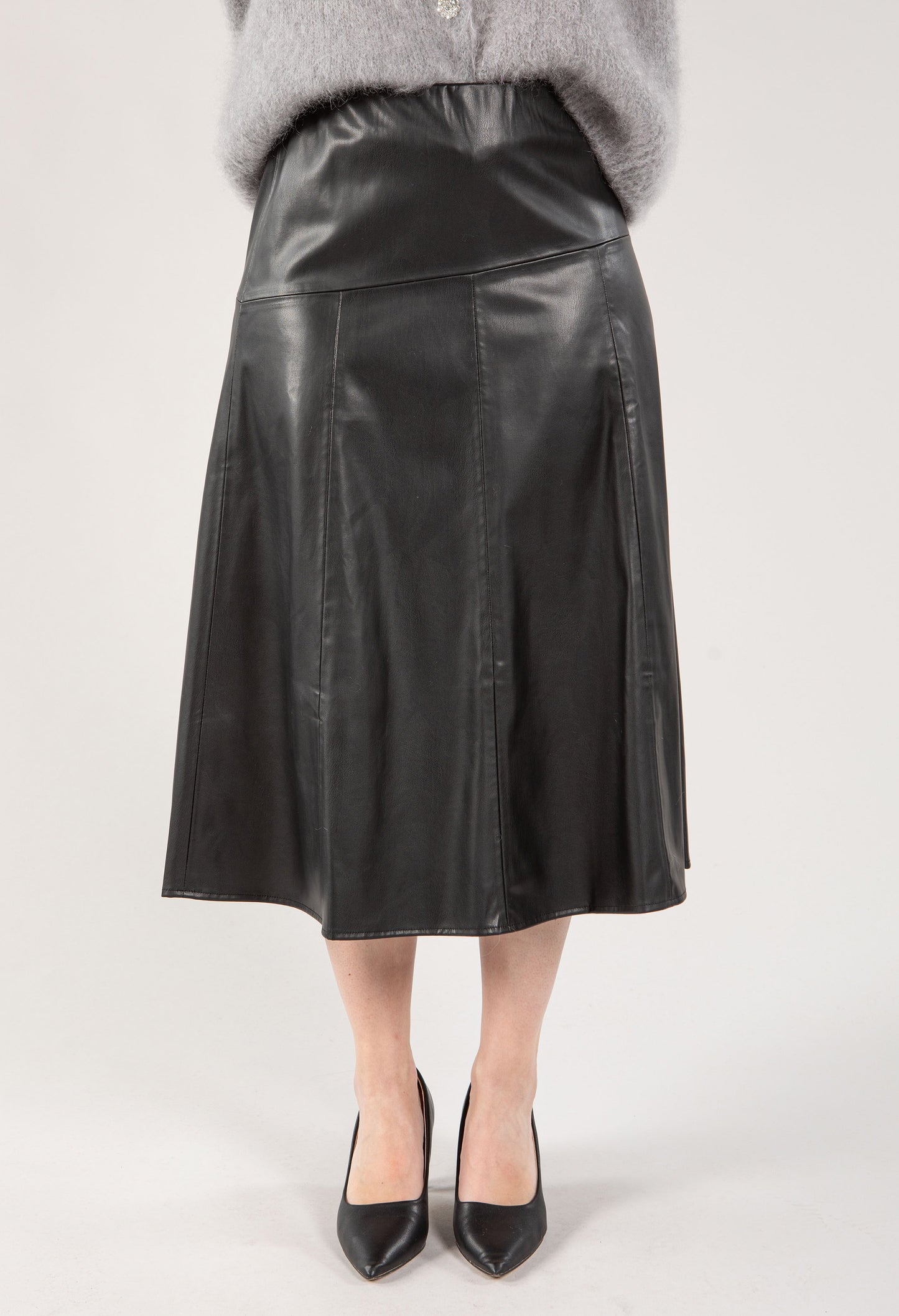 Leather Midi Skirt