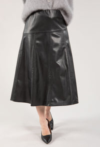 Leather Midi Skirt