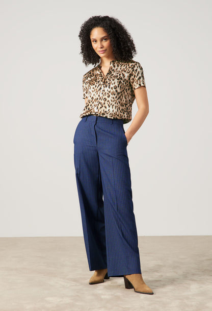 Pinstripe Wide Leg Trousers