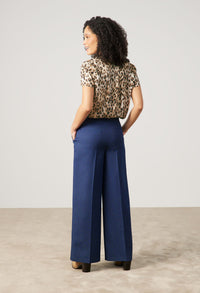 Pinstripe Wide Leg Trousers