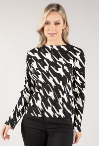 Pleated Long Sleeve Top