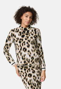 Leopard Print Knit Pullover