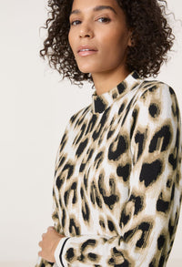 Leopard Print Knit Pullover