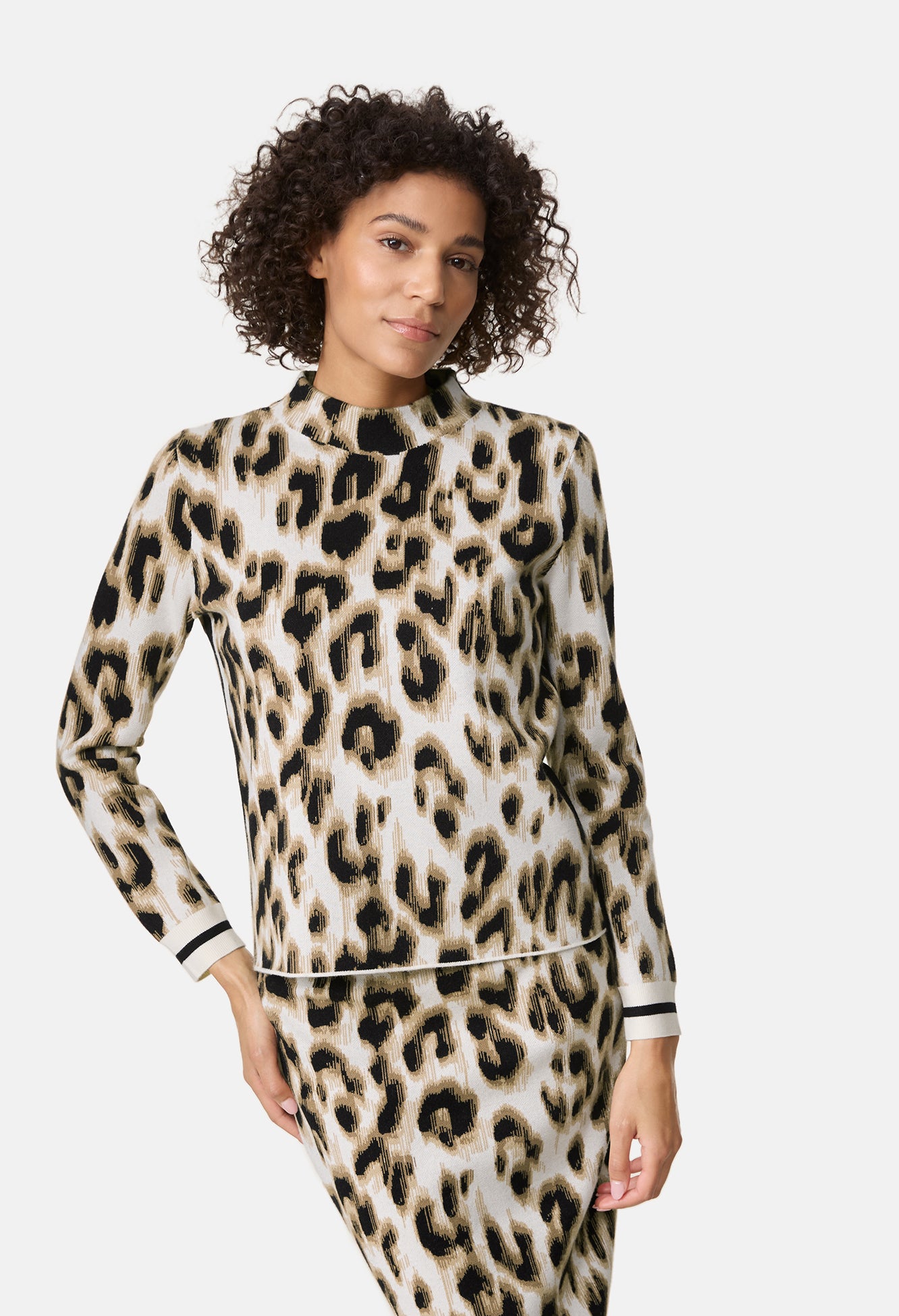 Leopard Print Knit Pullover