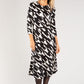 Houndstooth Print Midi Dress