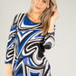 Geo Zig Zag Printed Top