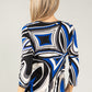 Geo Zig Zag Printed Top